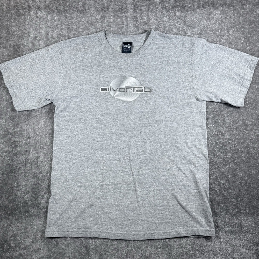 Vintage Silvertab T-Shirt Men's Medium Gray USA Made Short Sleeve Crew Neck